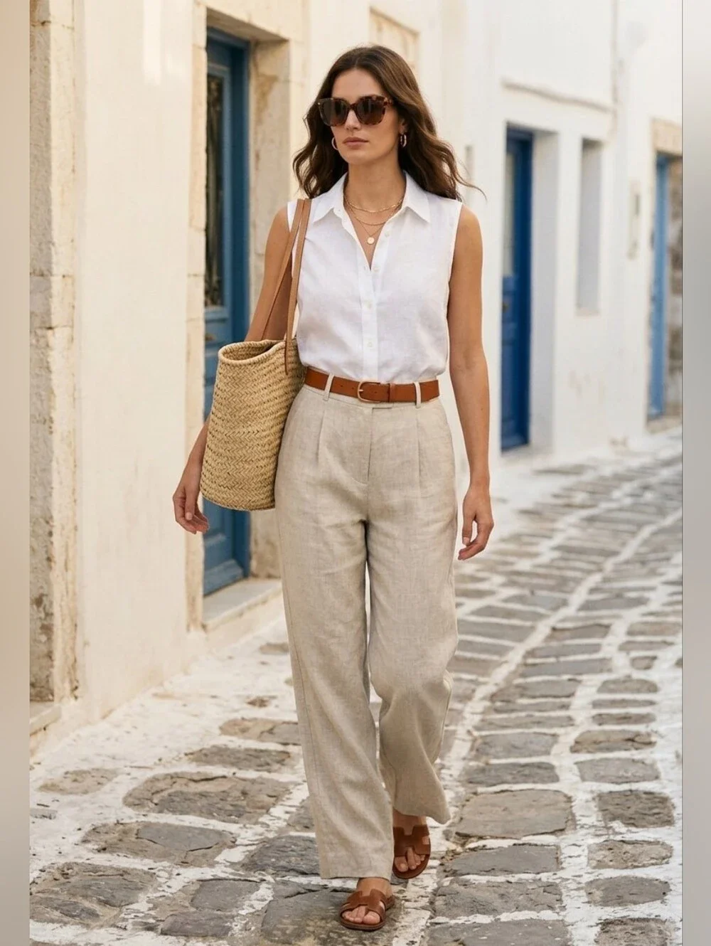 Banana Republic HighRise Relaxed Straight Linen 12 Pants Quiet Luxury EuroSummer